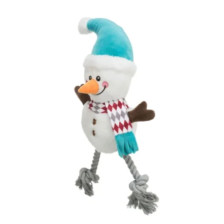 Xmas SNOWMAN χωρίς ήχο, βελούδινο/βαμβακερό, 41 cm