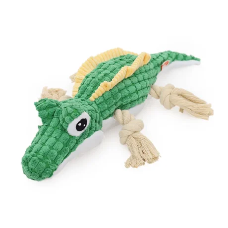 Crocodile Reedog, βελούδινο τσιριχτό παιχνίδι με κόμπους, 41 cm