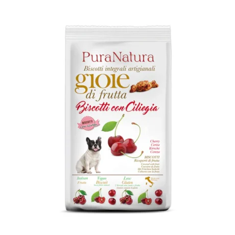 PuraNatura – Μπισκότα vegan με Κεράσι και κριθάρι ολικής αλέσεως για σκύλους
