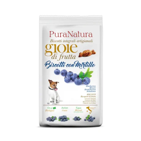 PuraNatura – Μπισκότα vegan με μύρτιλο και κριθάρι ολικής αλέσεως για σκύλους
