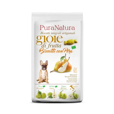 PuraNatura – Μπισκότα vegan με Αχλάδι και κριθάρι ολικής αλέσεως για σκύλους