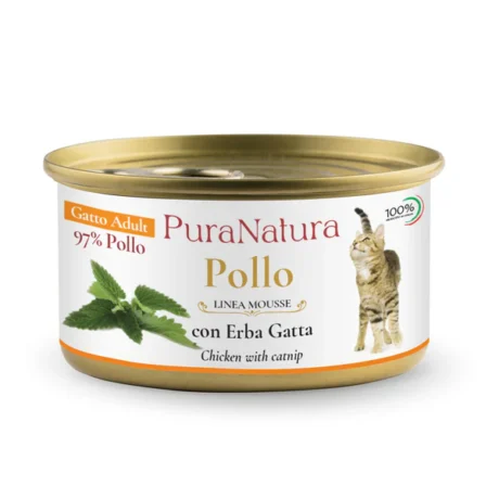 PuraNatura – Κρέας κοτόπουλου και catnip για ενήλικες γάτες