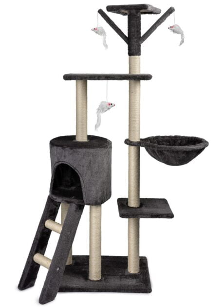 Ξύστρα γάτας CT11, 50x35x140cm Σκούρο Γκρι