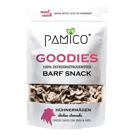 PAMICO – Λυοφιλιωμένα στομάχια κοτόπουλου - BARF Snack Goodies για σκύλους και γάτες