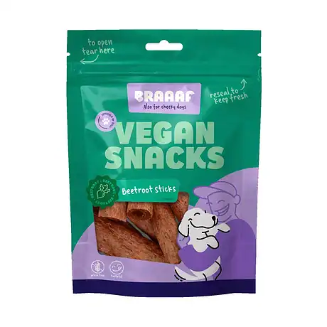 Braaaf Vegan Στικς Παντζαριού 6 εκ. 80 γρ