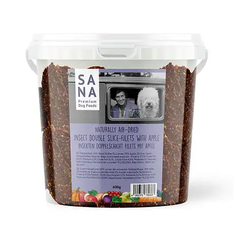 Sana Διπλό φιλέτο εντόμων με μήλο (κουβάς 600g)